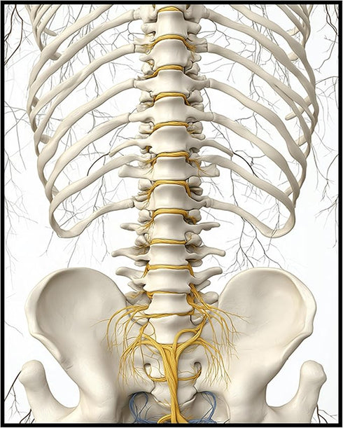 Posterizer 1 pcs-detailed anatomical illustration of the human spinal column 1-Teachers & Classrooms-Abstract & Modern Art-School and classroom ar...